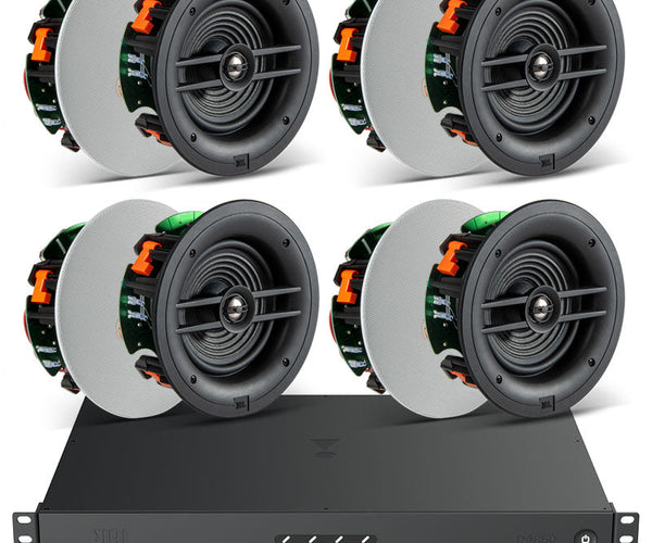 JBL 4-Zone Distributed Audio System Package – Ceiling Speaker