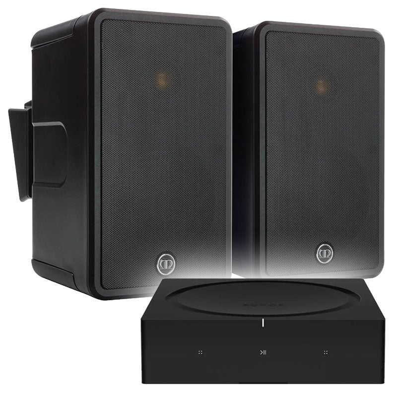 SONOS Amp x Monitor Audio CL50 Outdoor Speakers